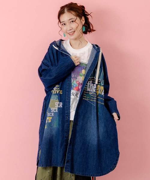 新品タグ付★スカラーscolar★オシャレネコ刺繍Gジャン★デニムジャケット ScoLar（スカラー） セール 新作 ウエア ネコ柄 おしゃれネコ刺繍 2