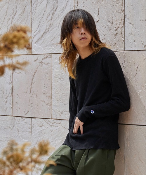 champion ワッフルラグランT Champion（チャンピオン） tシャツ LONG SLEEVE T-SHIRT ワッフルT