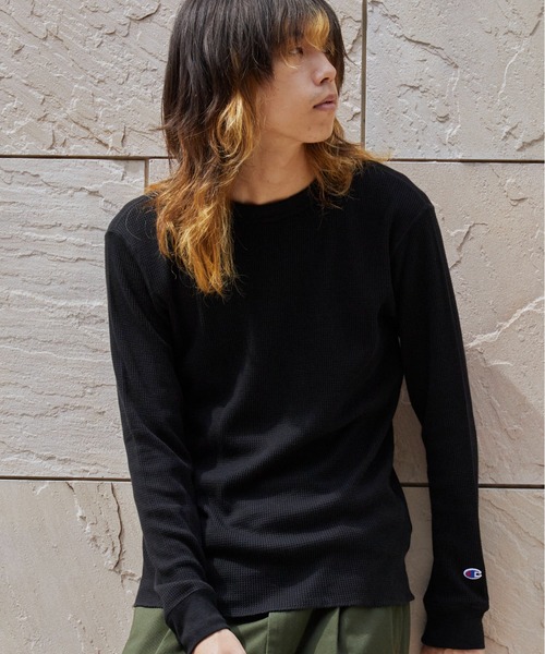 Champion（チャンピオン） tシャツ LONG SLEEVE T-SHIRT ワッフルT