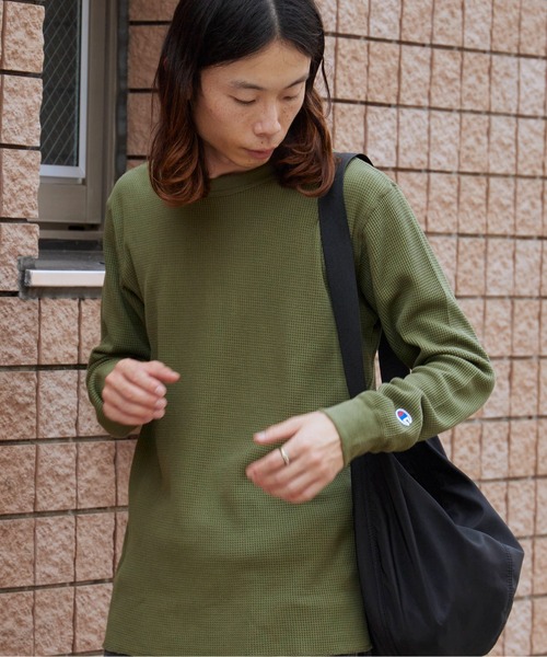 Champion（チャンピオン） tシャツ LONG SLEEVE T-SHIRT ワッフルT