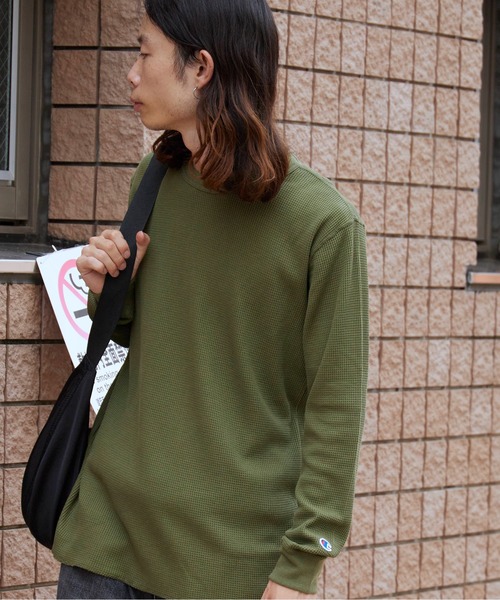 Champion（チャンピオン） tシャツ LONG SLEEVE T-SHIRT ワッフルT