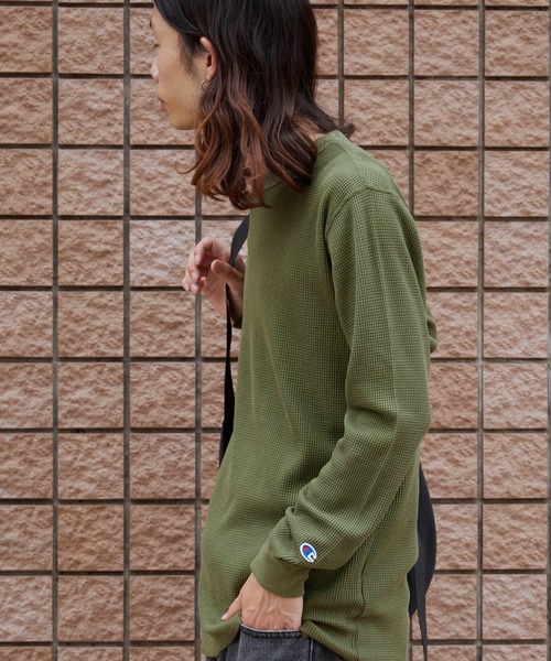 Champion（チャンピオン） tシャツ LONG SLEEVE T-SHIRT ワッフルT