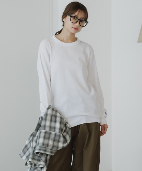Champion（チャンピオン） tシャツ LONG SLEEVE T-SHIRT ワッフルT
