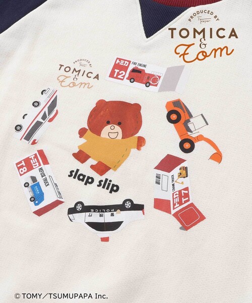 SLAP SLIP（スラップスリップ） トレーナー 「トミカとトム×SLAPSLIP