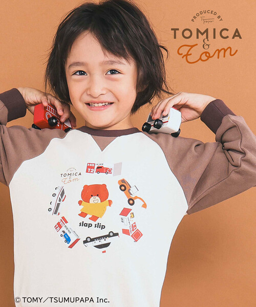SLAP SLIP（スラップスリップ） トレーナー 「トミカとトム×SLAPSLIP
