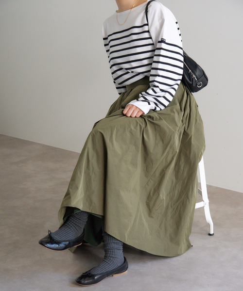 IENA（イエナ） スカート 「追加2・一部店舗限定」タフタフレア