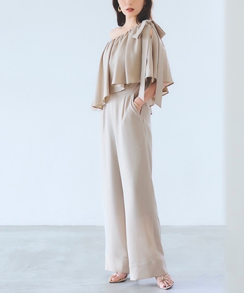 anuans 「anuans」 オールインワン SMALL ベージュ レディース