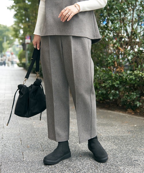 IKKA LOUNGE パンツドレス 「2点セット」GOKU楽ペプラムジレセット