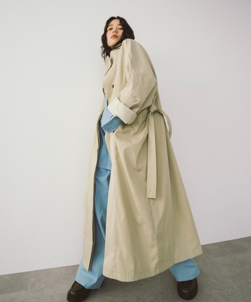 「HANNE」 コート FREE ネイビー レディース_画像6