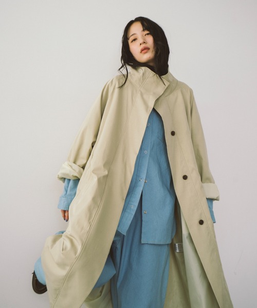 「HANNE」 コート FREE ネイビー レディース_画像9