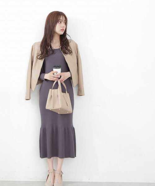 「PROPORTION BODY DRESSING」 ニットワンピース SMALL ブルー レディース_画像7