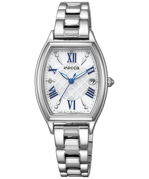 wicca（ウィッカ） 腕時計 ソーラーテック電波時計 シルバー KS4-014