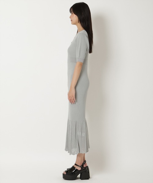 「REDYAZEL」 半袖ワンピース FREE ライトグレー レディース_画像2