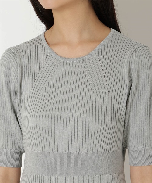 「REDYAZEL」 半袖ワンピース FREE ライトグレー レディース_画像4