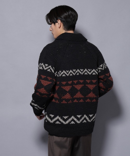 NANO universe セーター ニット ペルー産カウチンセーター メンズ
