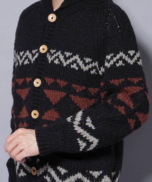 NANO universe セーター ニット ペルー産カウチンセーター メンズ