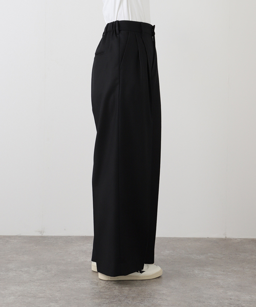 ドレスドアンドレスド 22SS ウール カシミヤ混 ワイド スラックスパンツ ドレスドアンドレスド 22SS ウール カシミヤ混 ワイド スラックスパンツ