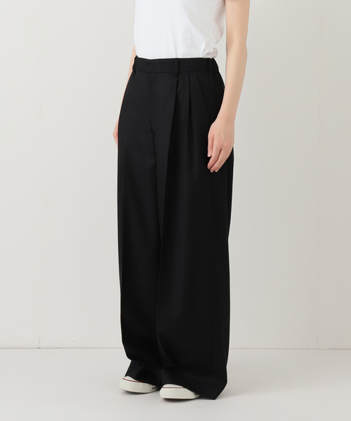 FRAMeWORK（フレームワーク） スラックス パンツ カシミヤ混フラノ