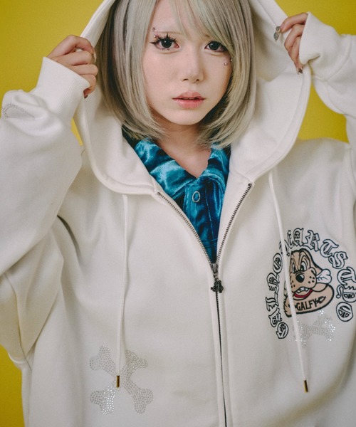 GALFY（ガルフィー） パーカー 「GALFY」ピカピカ骨骨パーカー メンズ