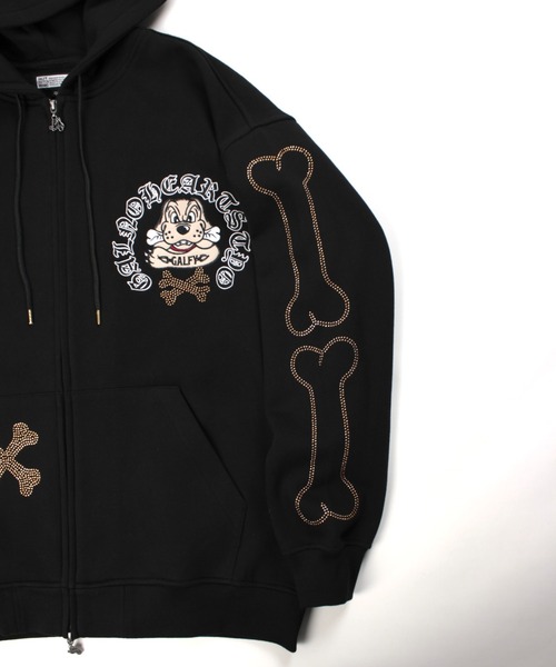 GALFY（ガルフィー） パーカー 「GALFY」ピカピカ骨骨パーカー メンズ