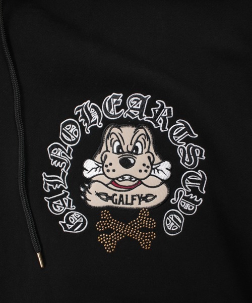 （即発送）ガルフィー GALFY ピカピカ骨骨 パーカー Lサイズ 完売品 GALFY(ガルフィー) ピカピカ骨骨パーカー - Black / ロック