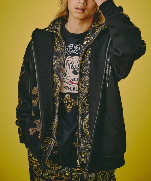 GALFY（ガルフィー） パーカー 「GALFY」ピカピカ骨骨パーカー メンズ