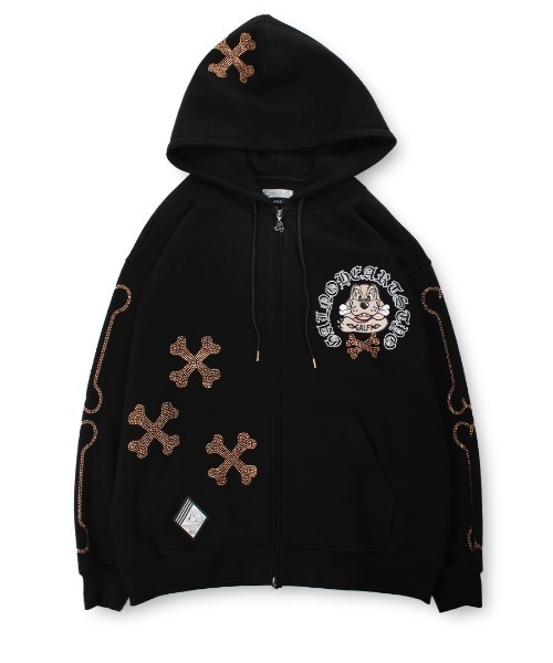 GALFY（ガルフィー） パーカー 「GALFY」ピカピカ骨骨パーカー メンズ