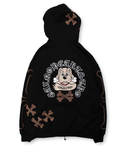 GALFY（ガルフィー） パーカー 「GALFY」ピカピカ骨骨パーカー メンズ