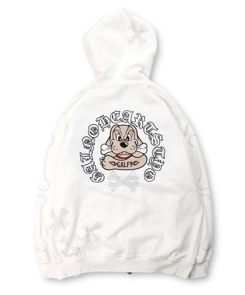 （即発送）ガルフィー GALFY ピカピカ骨骨 パーカー Lサイズ 完売品 GALFY（ガルフィー） パーカー 「GALFY」ピカピカ骨骨パーカー メンズ
