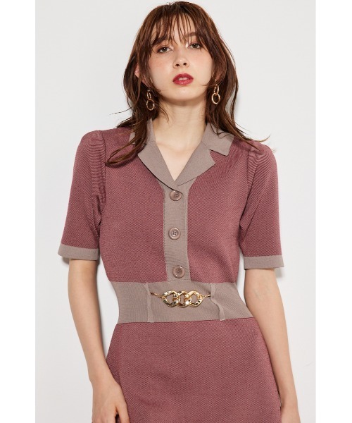 「rienda」 半袖ワンピース FREE ベージュ レディース_画像3