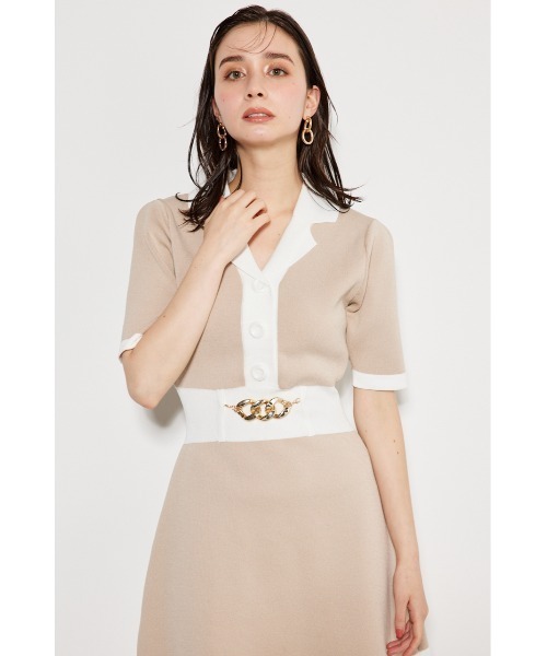 「rienda」 半袖ワンピース FREE ベージュ レディース_画像8