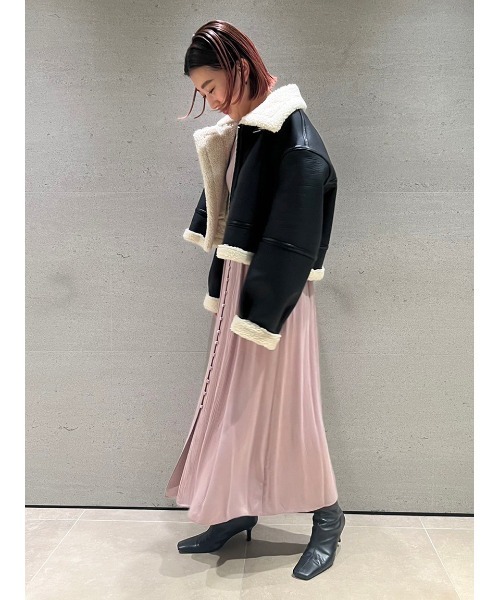 「FRAY I.D」 長袖ワンピース 0 アイボリー レディース_画像6