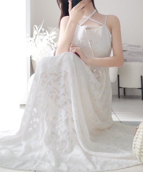 「mily bilet」 キャミソールワンピース MEDIUM グレイッシュベージュ レディース_画像2