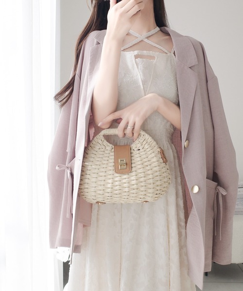 「mily bilet」 キャミソールワンピース MEDIUM グレイッシュベージュ レディース_画像5