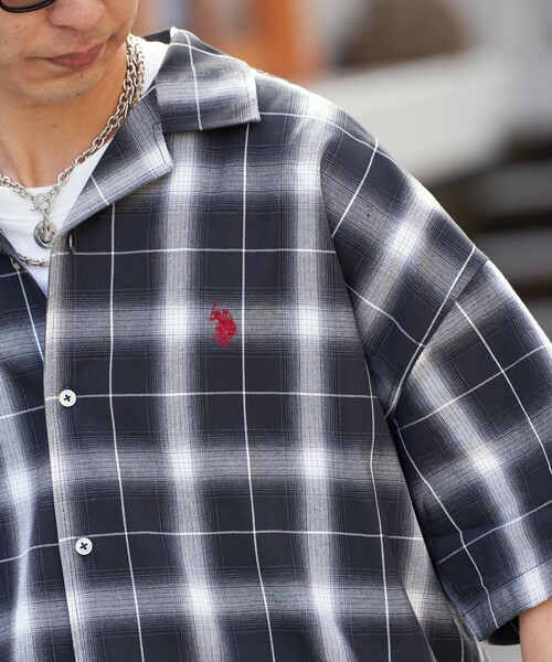 「U.S. POLO ASSN.」 半袖シャツ SMALL ベージュ メンズ_画像6
