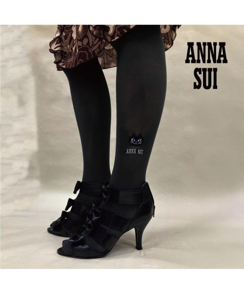 ANNA SUI（アナスイ） タイツ ワンポイントロゴ刺繍タイツ レディース