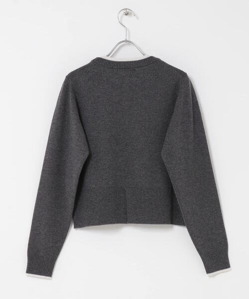 ニット セーター カシミヤ混バイカラーコンパクトニット レディース