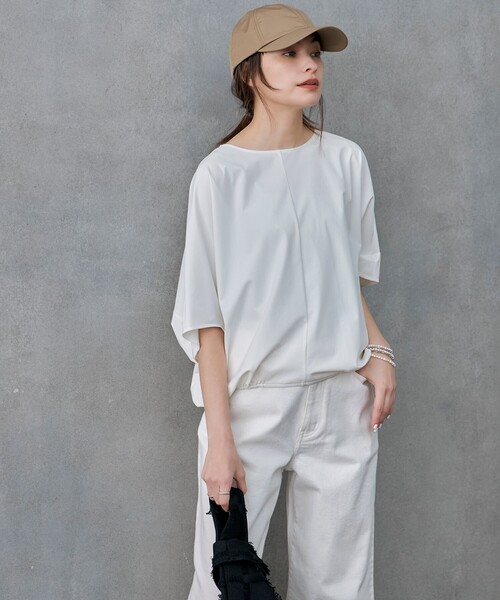 「ICB」 7分袖ブラウス MEDIUM ホワイト レディース_画像3