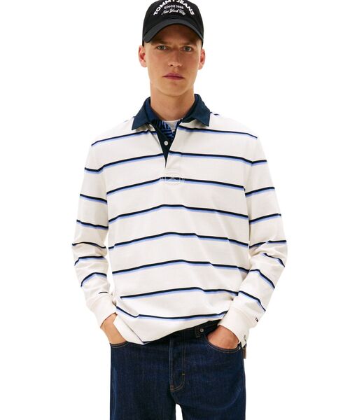 TOMMY JEANS（トミー・ジーンズ） ポロシャツ リラックスウーブン