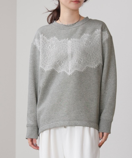 Bou Jeloud（ブージュルード） トレーナー スウェット 裏起毛レース
