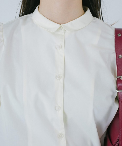 「TINA:JOJUN」 半袖シャツ M クリーム レディース_画像7