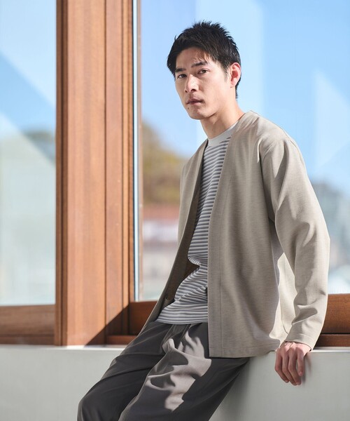 green label relaxing グレー カーディガン カシミヤ green label relaxing（グリーンレーベルリラクシング）カーディガン