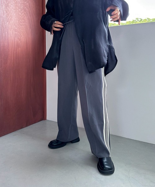 「feepur」 スラックス MEDIUM ネイビー レディース_画像5