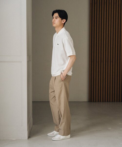 「LACOSTE」 半袖ポロシャツ 4 ホワイト メンズ_画像5