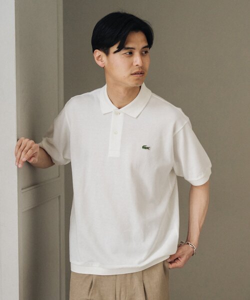 「LACOSTE」 半袖ポロシャツ 4 ホワイト メンズ_画像6