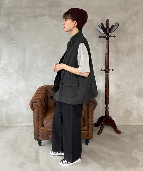 「kutir」 ベスト FREE カーキ レディース_画像2