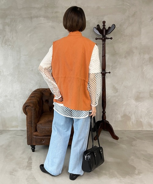 「kutir」 ベスト FREE カーキ レディース_画像8