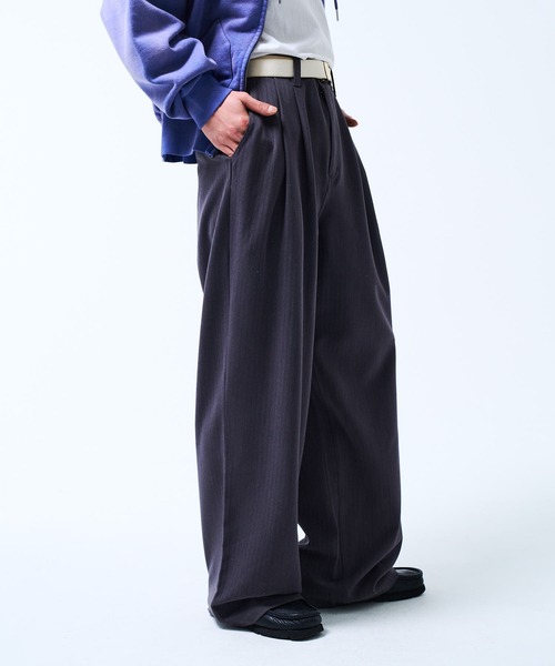 THE BOLDMAN ワイドパンツ スラックス 2tuck Wide Slacks / 2タック