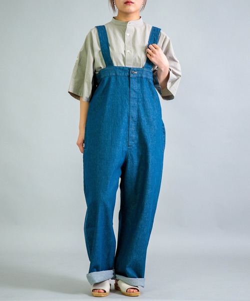 サロペット オーバーオール 「Yarmo」 10oz Denim High Rise Brace Trousers レディースの画像