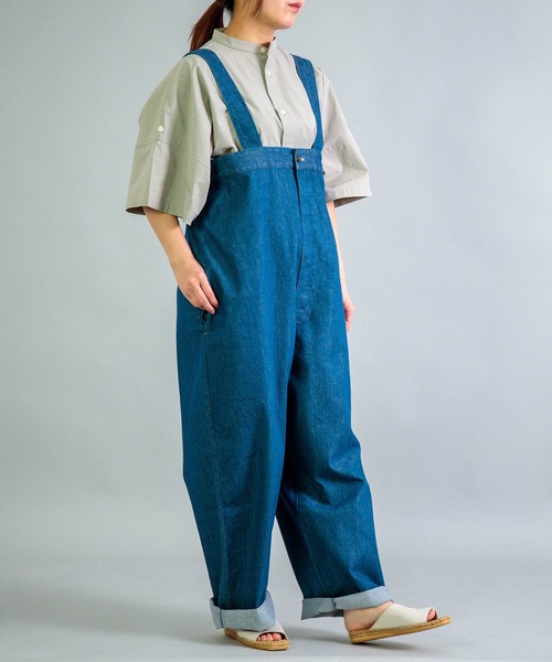 サロペット オーバーオール 「Yarmo」 10oz Denim High Rise Brace Trousers レディースの画像